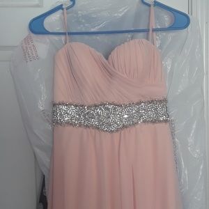 Floor length formal dress, strapless